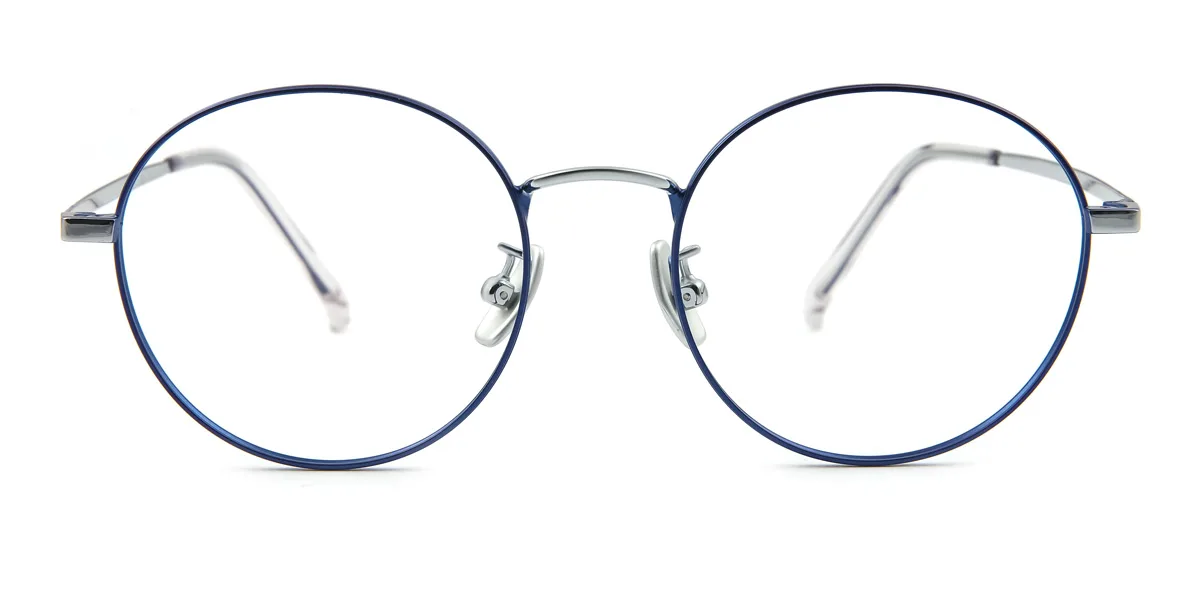 Blue Round Classic Super Light Eyeglasses | WhereLight