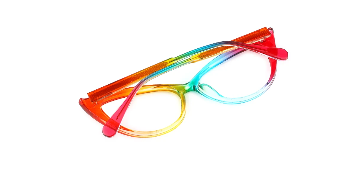 Multicolor Cateye Classic Spring Hinges Custom Engraving Eyeglasses | WhereLight