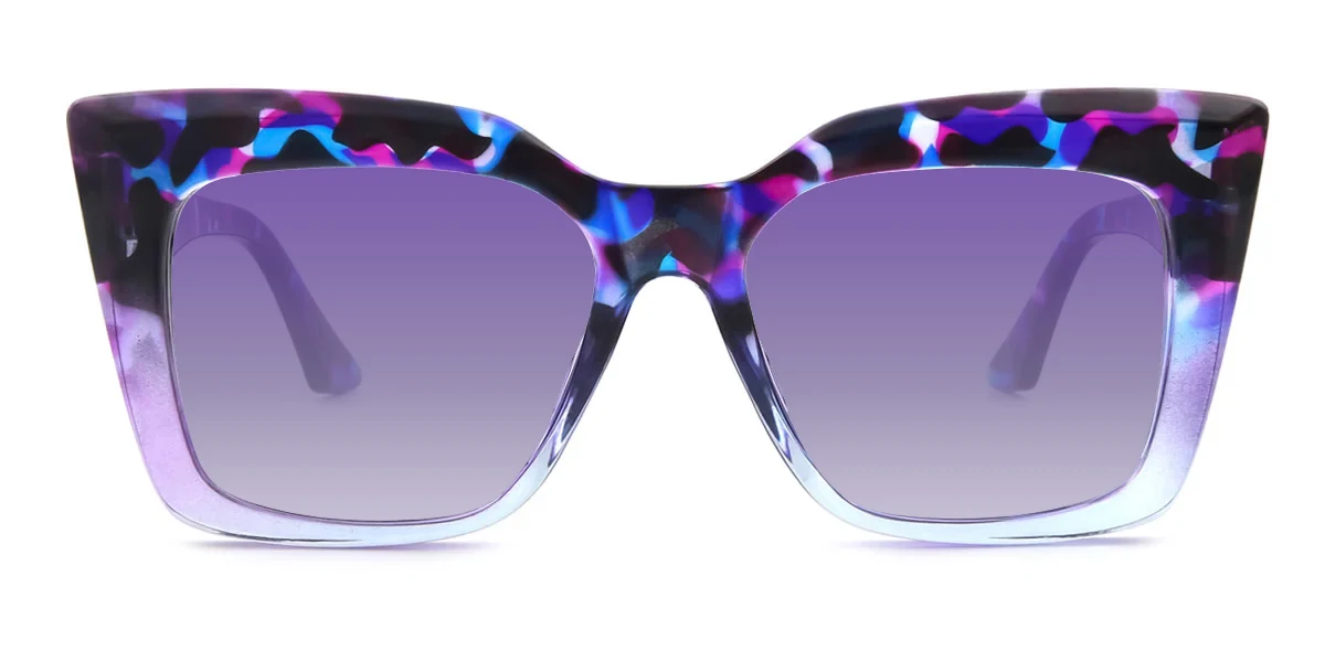 Floral Cateye Rectangle Unique Custom Engraving Eyeglasses | WhereLight