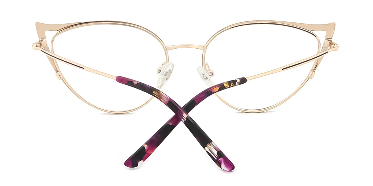 Purple Cateye Irregular Classic Unique Gorgeous Super Light Eyeglasses | WhereLight
