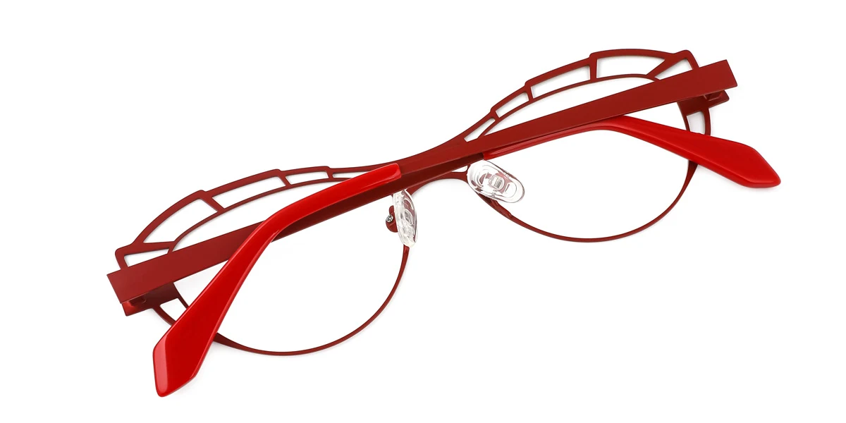 Red Cateye Unique Gorgeous Super Light Eyeglasses | WhereLight