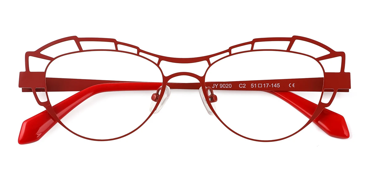 Red Cateye Unique Gorgeous Super Light Eyeglasses | WhereLight