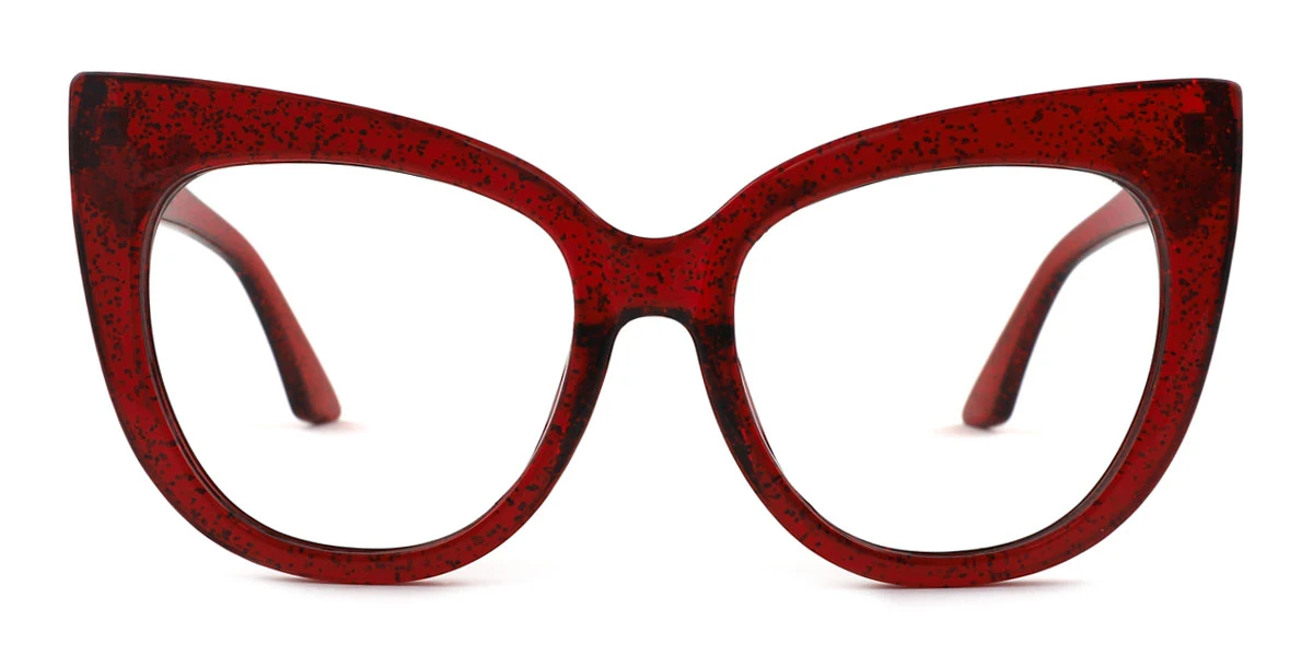 Red Cateye Unique Custom Engraving Eyeglasses | WhereLight