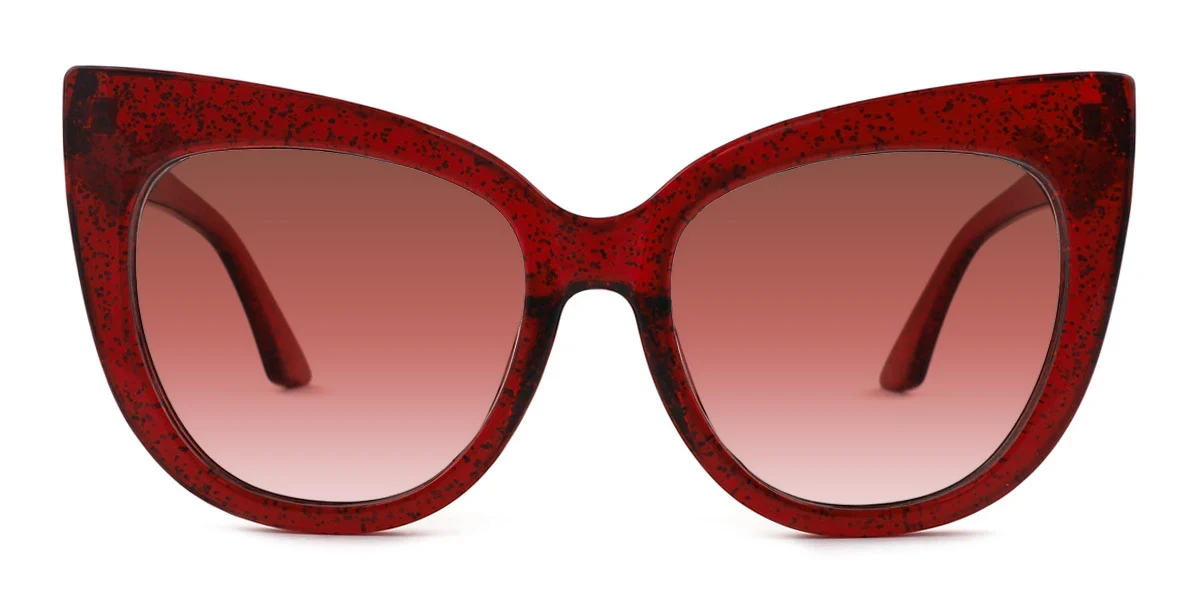 Red Cateye Unique Custom Engraving Eyeglasses | WhereLight