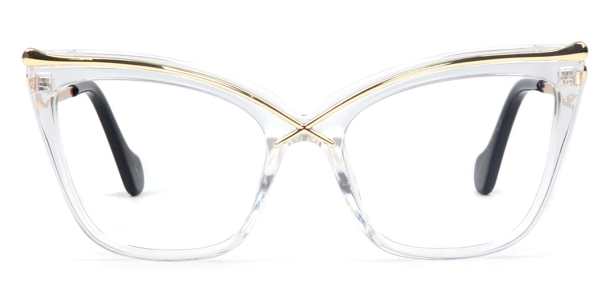 Clear Cateye Unique Eyeglasses Wherelight 3686