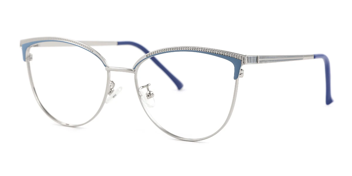 Blue Cateye Unique Gorgeous Eyeglasses Wherelight 3303