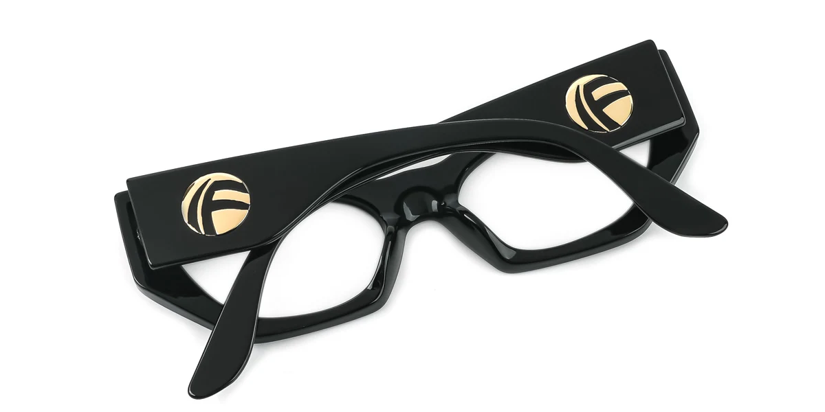Black Cateye Unique Gorgeous Custom Engraving Eyeglasses | WhereLight