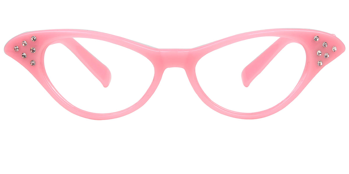 Pink Cateye Unique Gorgeous Rhinestone Custom Engraving Eyeglasses ...