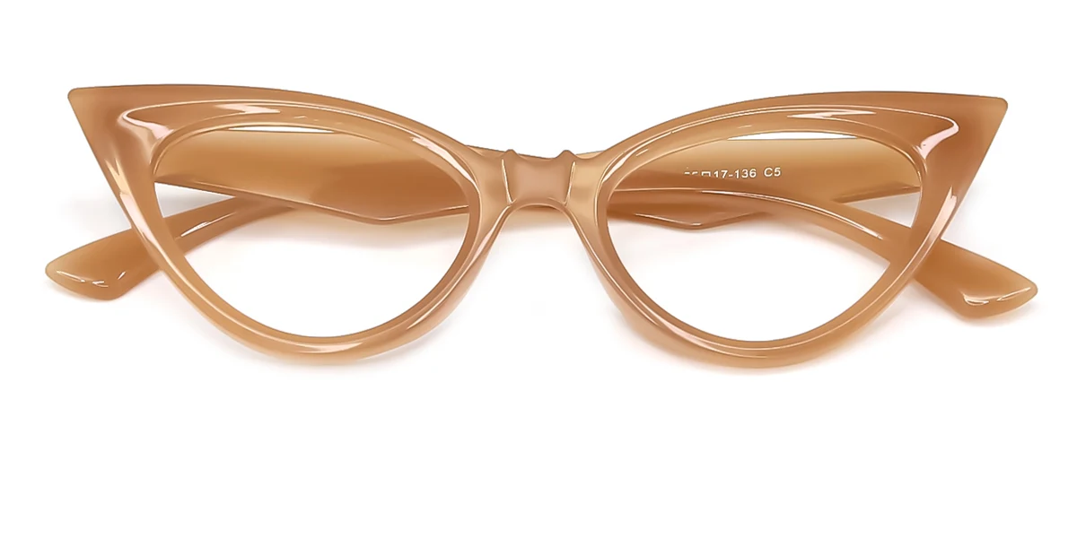 Brown Cateye Classic Unique Gorgeous Custom Engraving Eyeglasses | WhereLight
