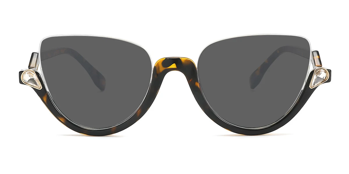 Tortoiseshell Cateye Unique Gorgeous Rhinestone Custom Engraving Eyeglasses | WhereLight
