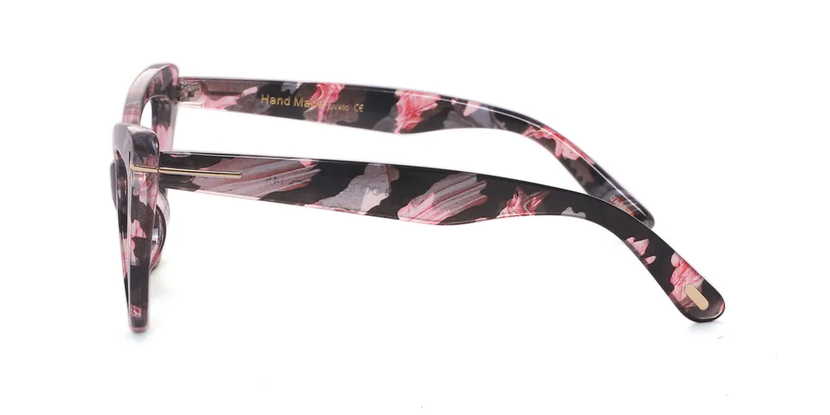 Floral Cateye Unique Custom Engraving Eyeglasses | WhereLight