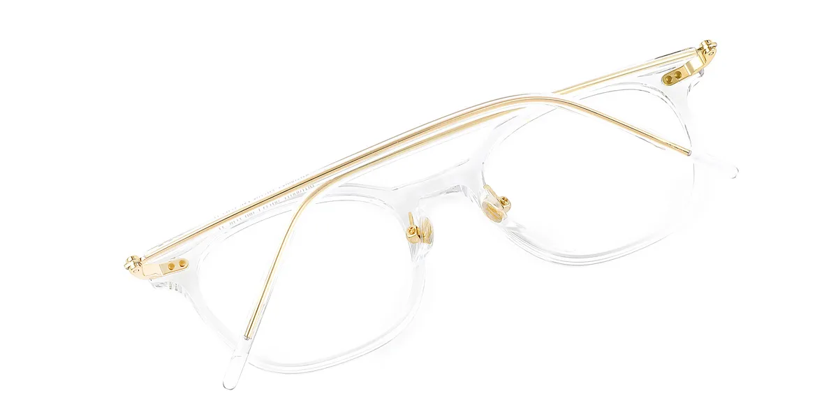 Clear Oval Simple Classic  Eyeglasses | WhereLight