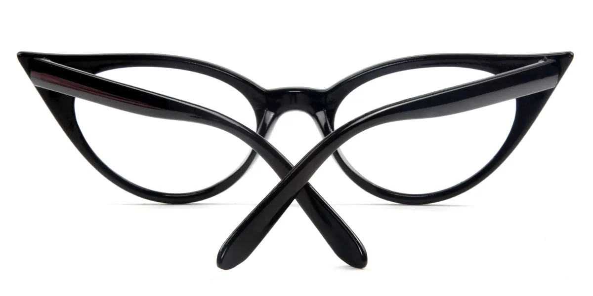 Black Cateye Unique Super Light Custom Engraving Eyeglasses | WhereLight