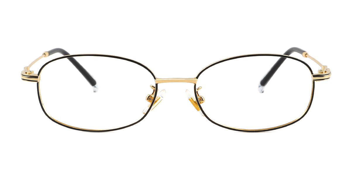 Black Oval Simple Classic Super Light Custom Engraving Eyeglasses