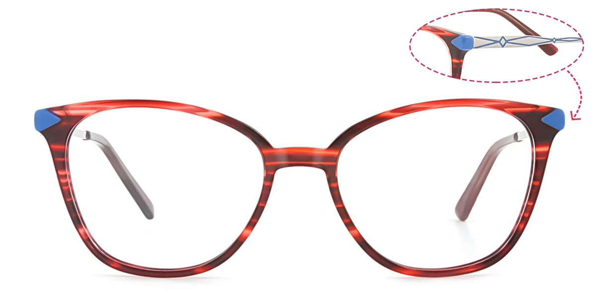 Floral Cateye Unique Spring Hinges Eyeglasses | WhereLight