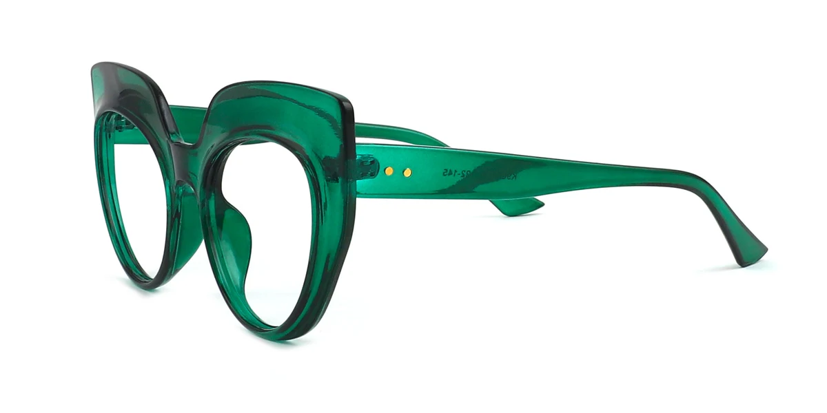 Green Cateye Unique Custom Engraving Eyeglasses WhereLight
