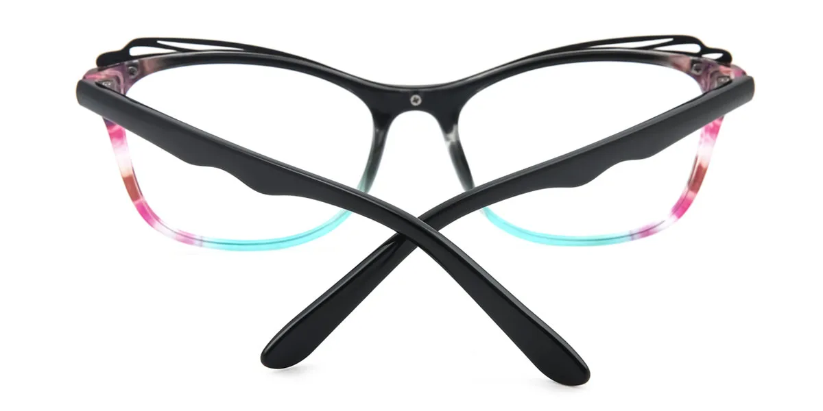 Floral Cateye Unique Super Light Custom Engraving Eyeglasses | WhereLight