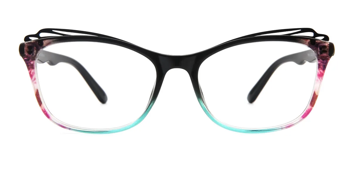 Floral Cateye Unique Super Light Custom Engraving Eyeglasses | WhereLight