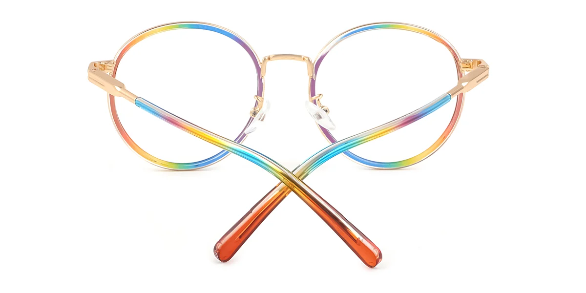 Multicolor Round Oval Classic Retro Gorgeous Spring Hinges Eyeglasses | WhereLight