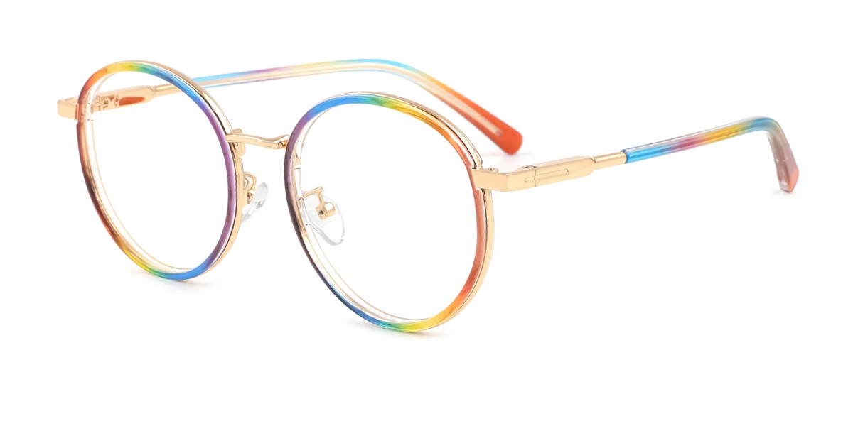 Multicolor Round Oval Classic Retro Gorgeous Spring Hinges Eyeglasses | WhereLight