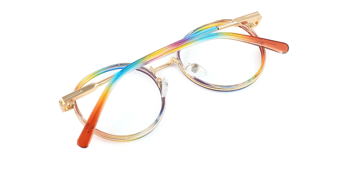 Multicolor Round Oval Classic Retro Gorgeous Spring Hinges Eyeglasses | WhereLight