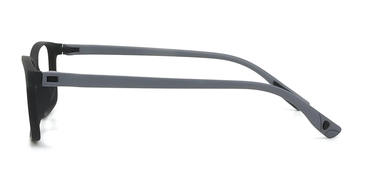 Black Rectangle Simple Classic Sports Super Light Custom Engraving Eyeglasses | WhereLight
