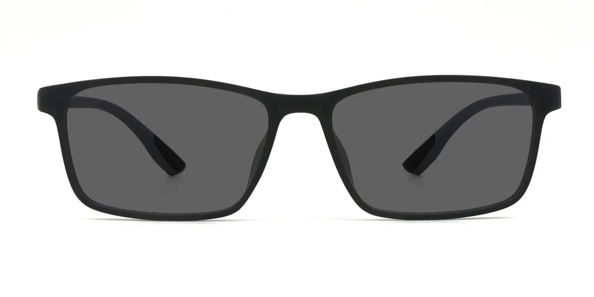 Black Rectangle Simple Classic Sports Super Light Custom Engraving Eyeglasses | WhereLight
