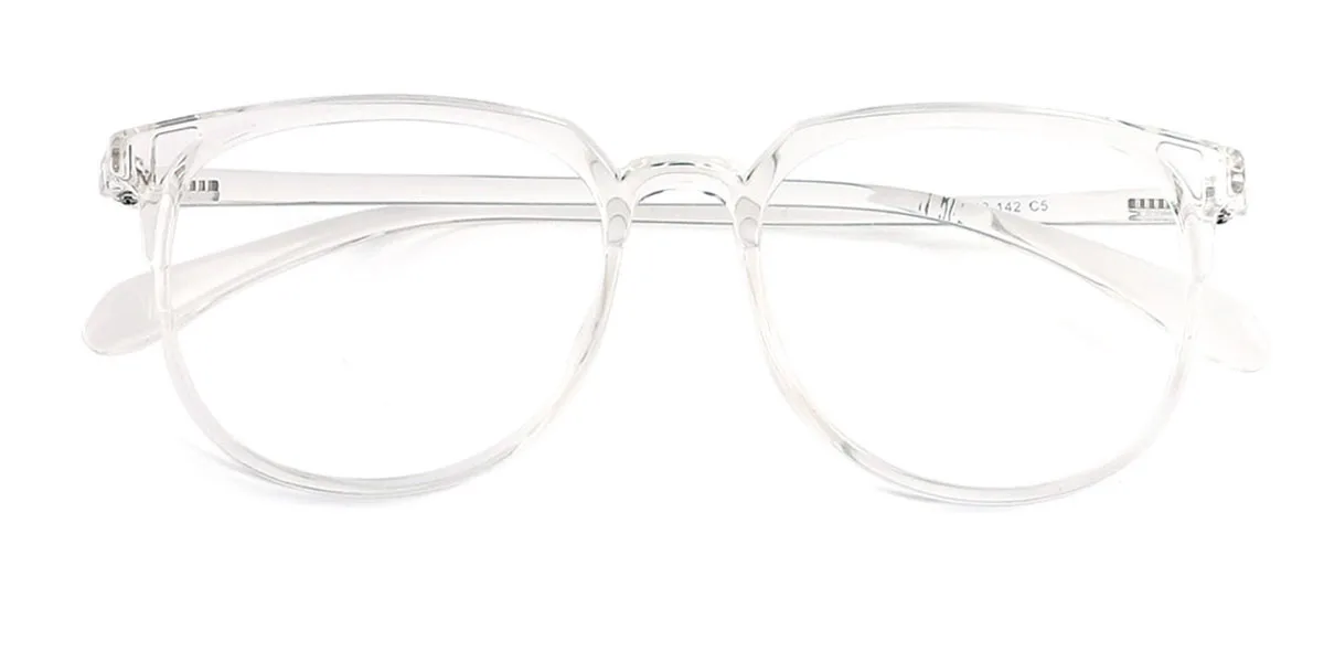 Clear Oval Classic Super Light Custom Engraving Eyeglasses | WhereLight