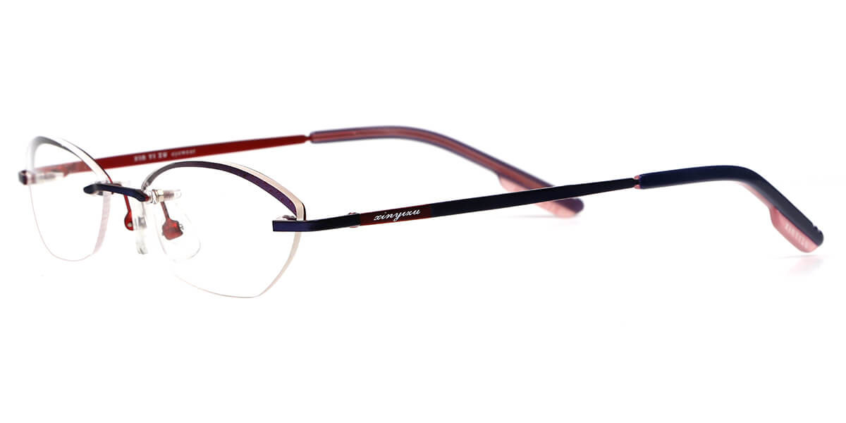 Classic Oval Prescription Eyeglasses Online Full-Rim Metal Frame ...