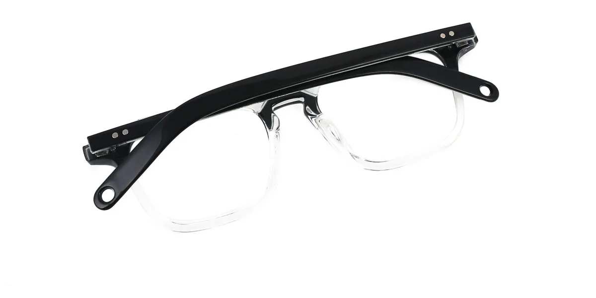 Clear Geometric Classic Custom Engraving Eyeglasses | WhereLight