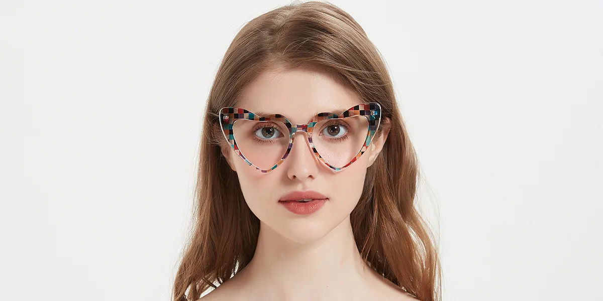 Multicolor Heart Irregular Classic Unique Gorgeous Custom Engraving Eyeglasses | WhereLight