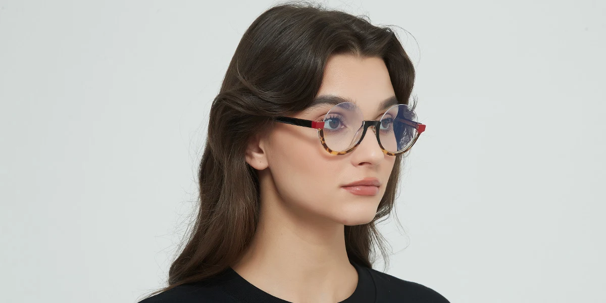 Tortoiseshell Round Unique Gorgeous Spring Hinges Custom Engraving Eyeglasses | WhereLight