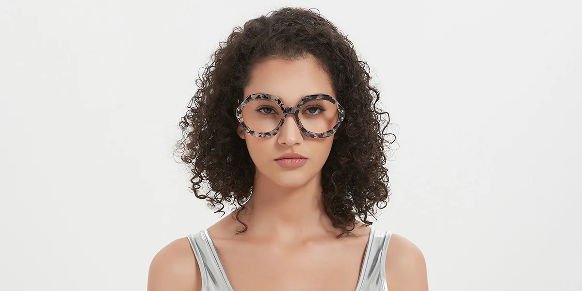 Floral Oval Geometric Irregular Retro Unique Gorgeous  Eyeglasses | WhereLight