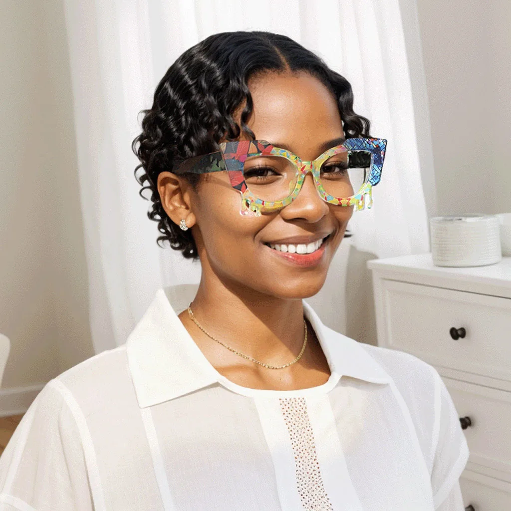 Multicolor Cateye Butterfly Unique Gorgeous  Eyeglasses | WhereLight