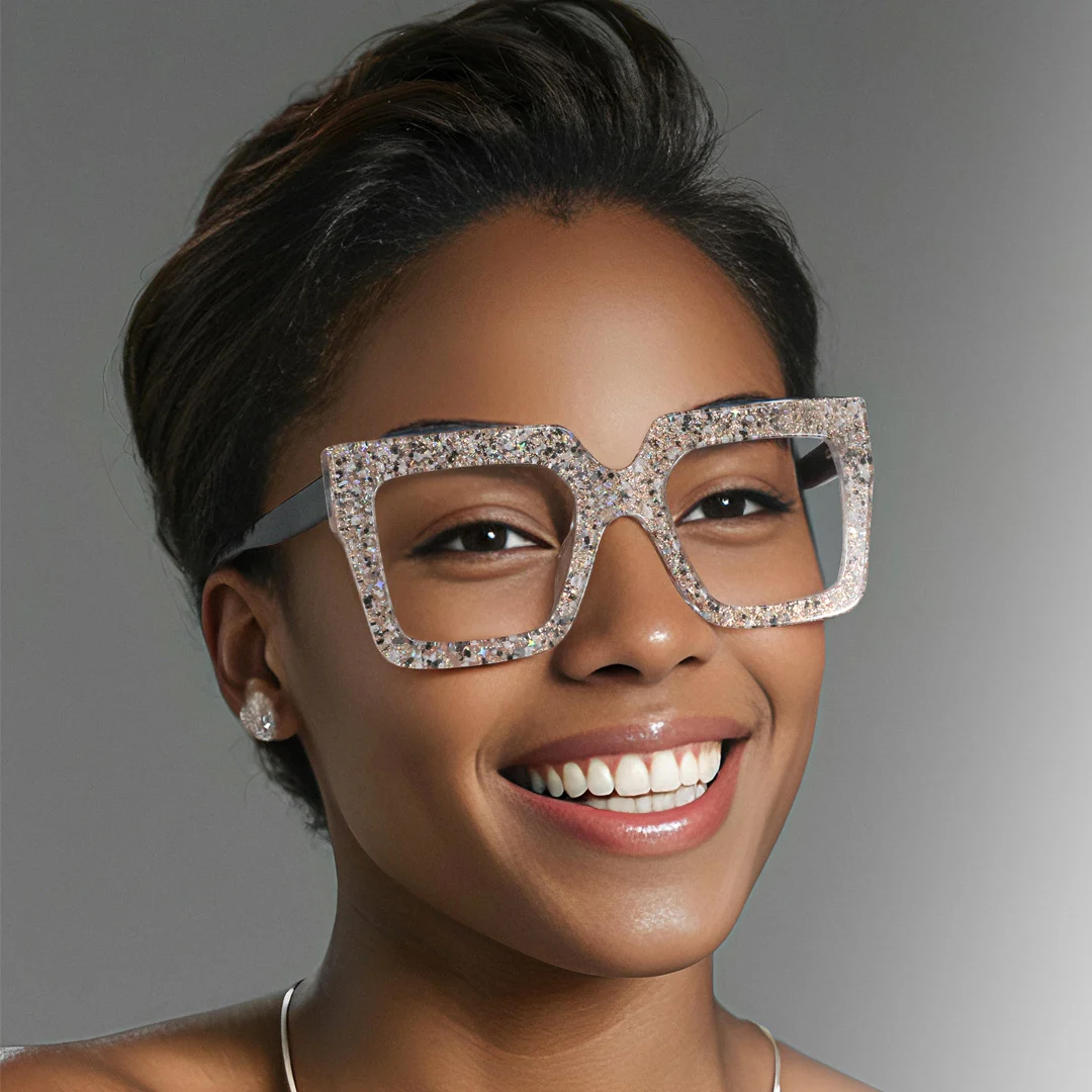 Yellow Rectangle Unique  Eyeglasses | WhereLight