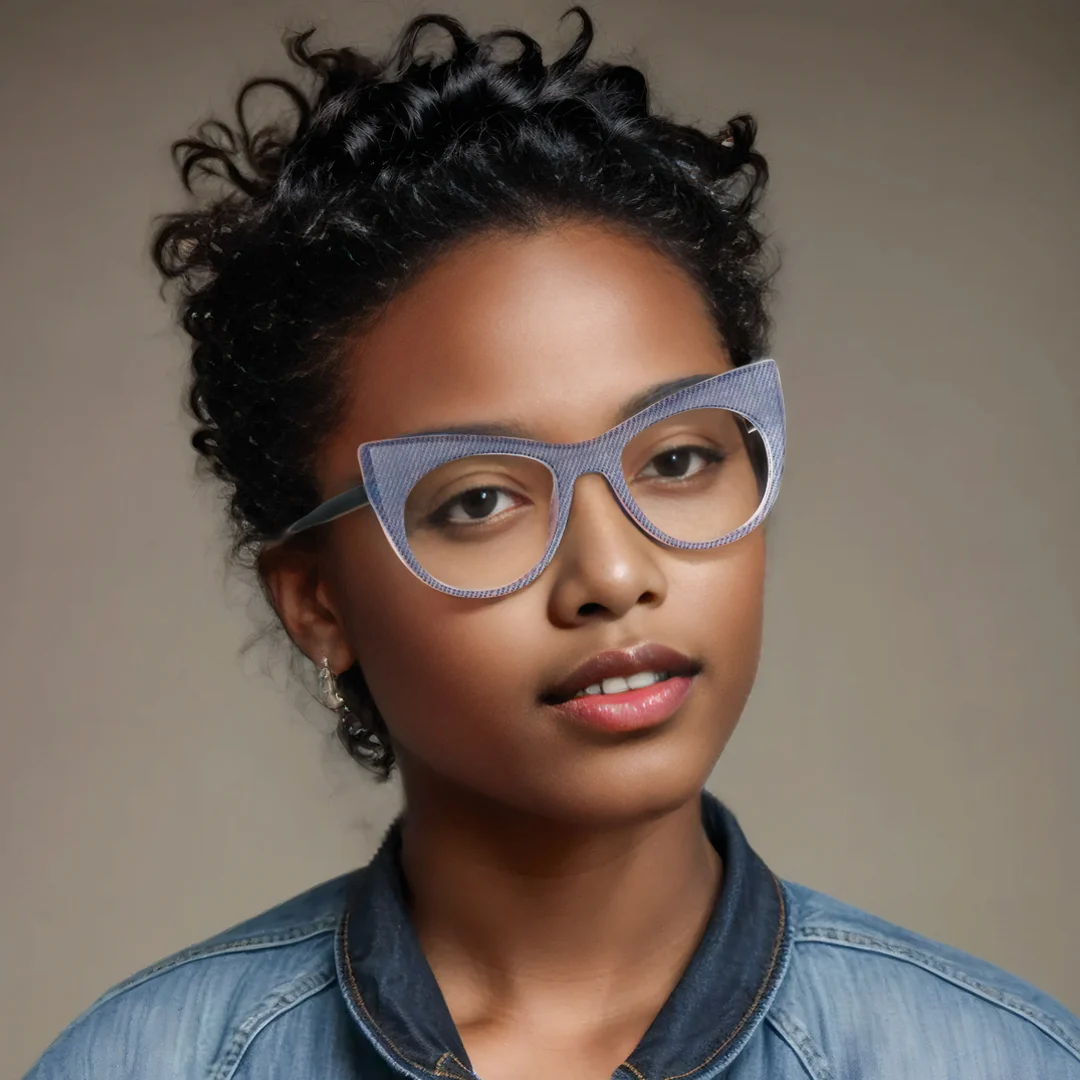 Blue Cateye Unique  Eyeglasses | WhereLight