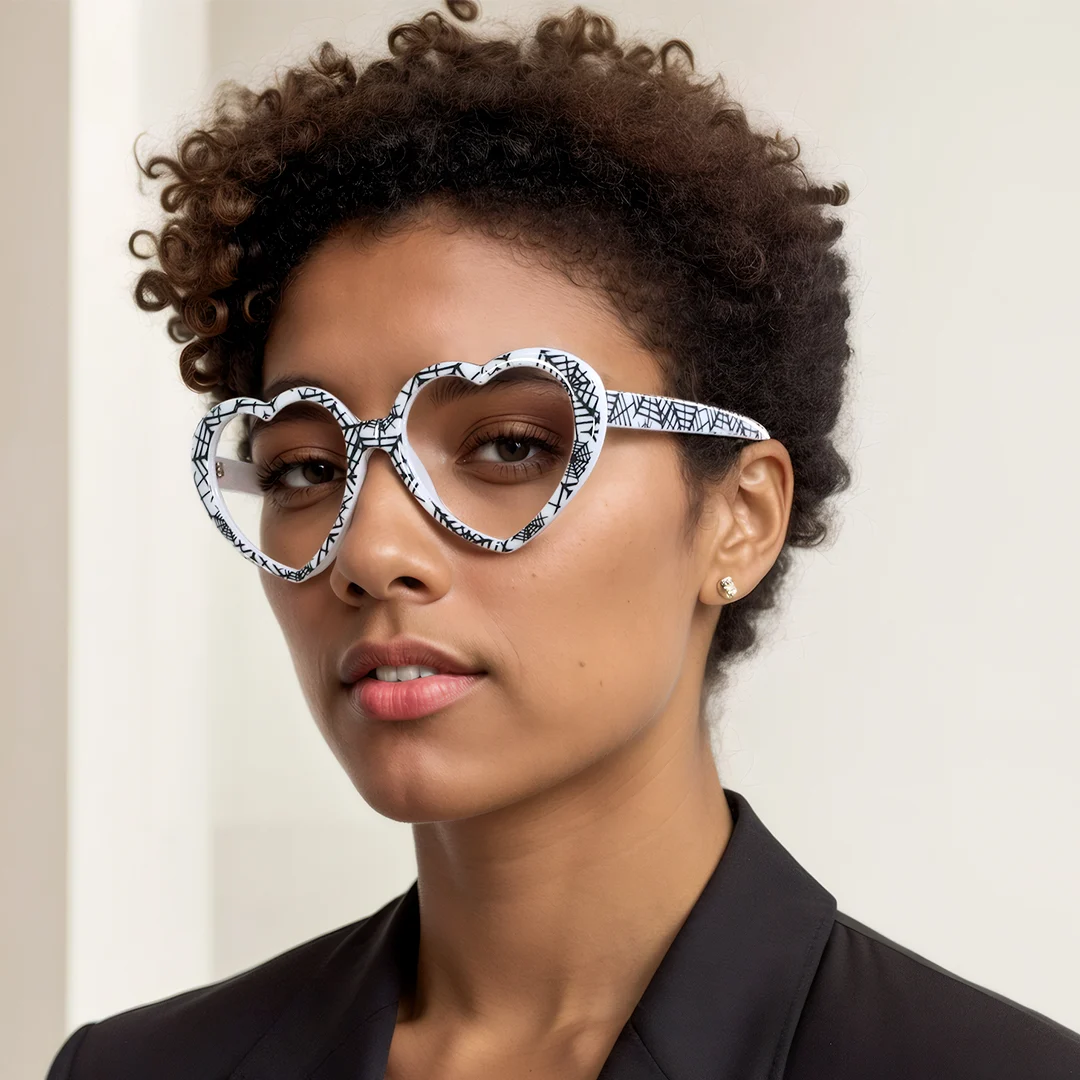 White Heart Unique  Eyeglasses | WhereLight