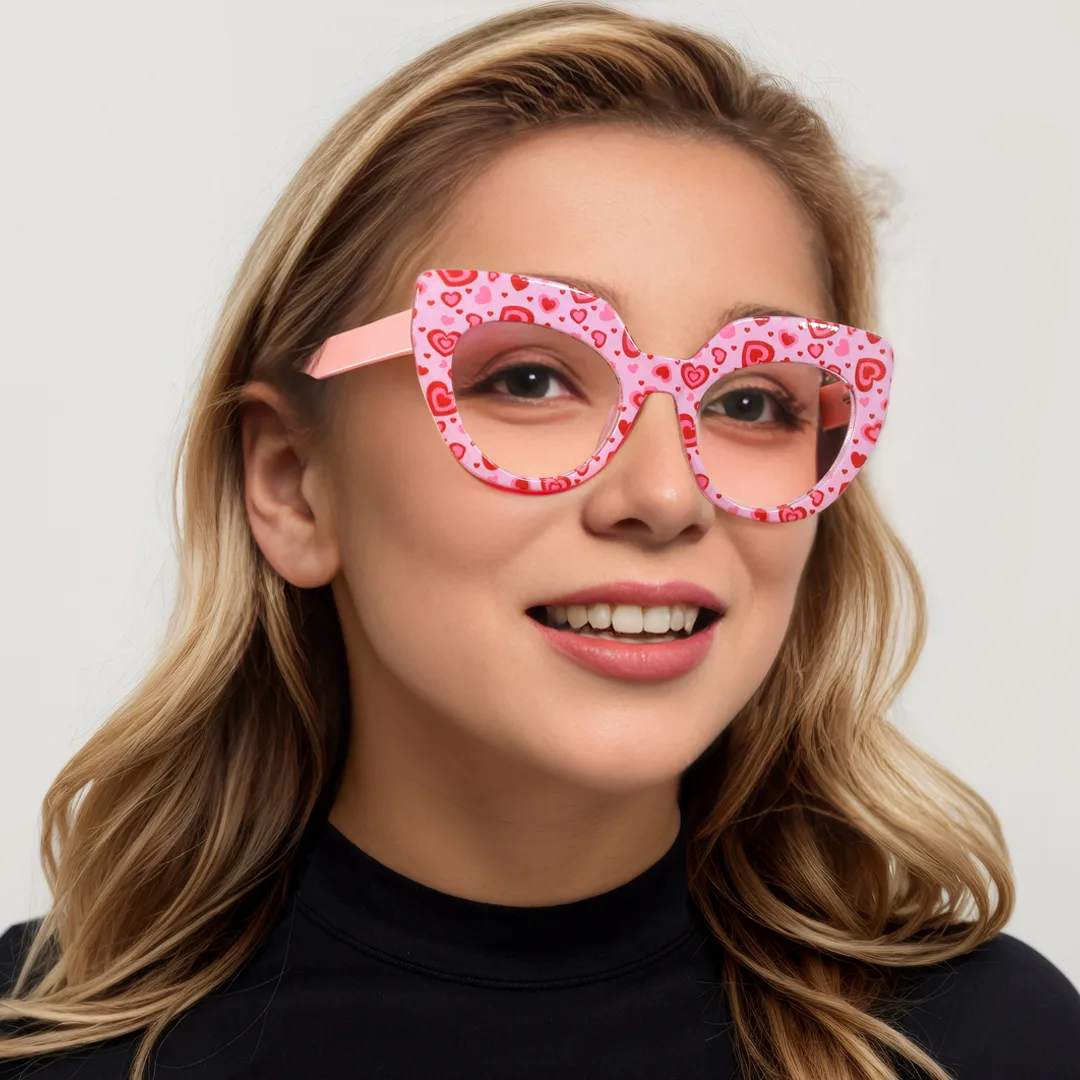 Pink Cateye Unique  Eyeglasses | WhereLight