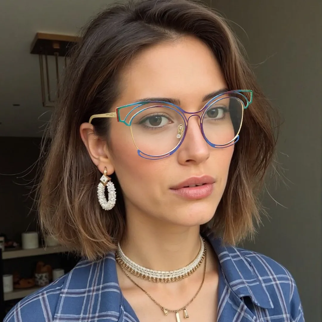 Multicolor Cateye Unique  Eyeglasses | WhereLight