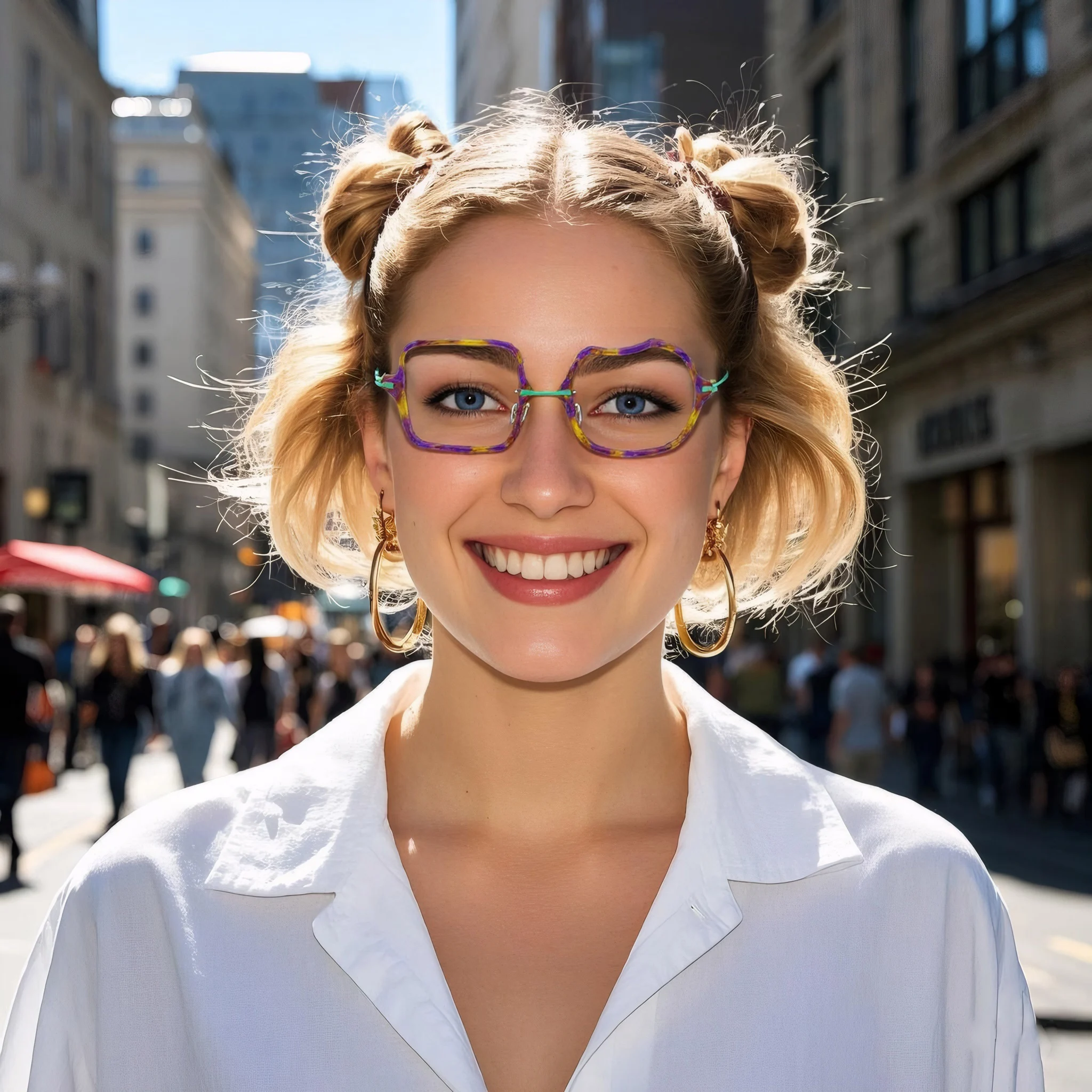 Green Rectangle Irregular Unique Gorgeous  Eyeglasses | WhereLight