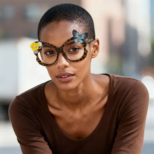 Tortoiseshell Butterfly Unique Gorgeous Eyeglasses | WhereLight display picture 2