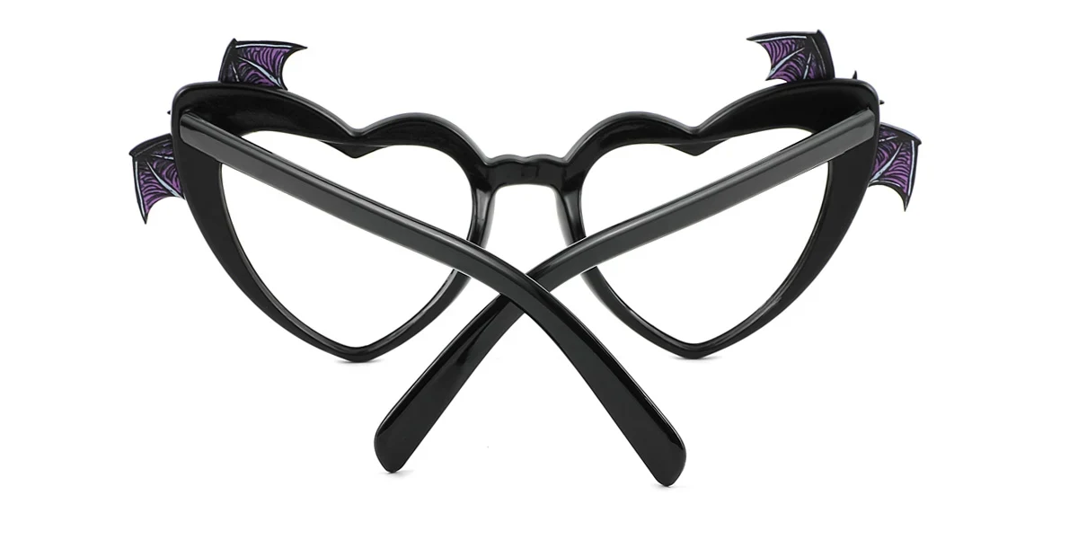 Black Heart Gorgeous Custom Engraving Eyeglasses | WhereLight