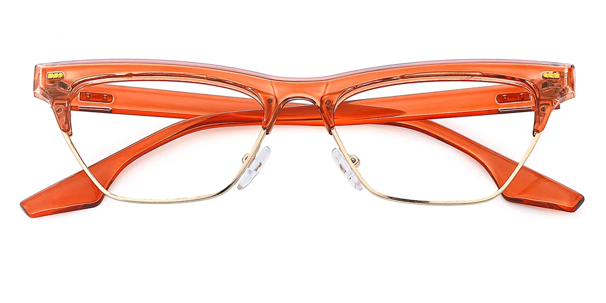 Brown Cateye Unique Gorgeous Custom Engraving Eyeglasses | WhereLight
