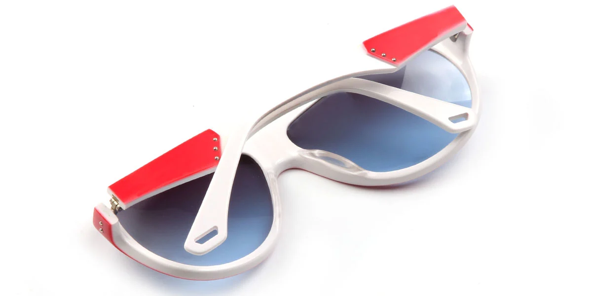 Red Oval Classic Custom Engraving Sunglasses | WhereLight