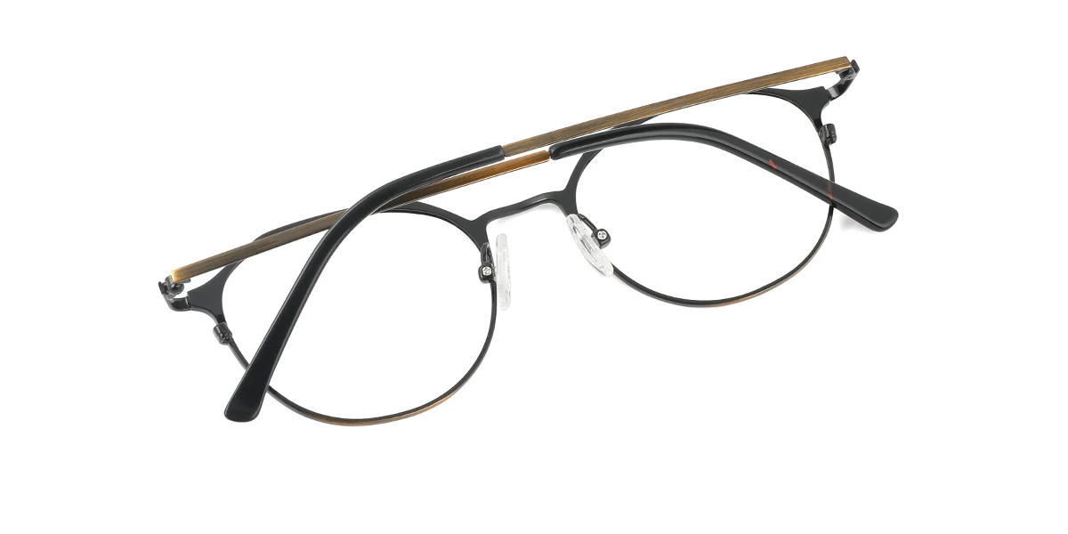 Black Geometric Simple Classic  Eyeglasses | WhereLight