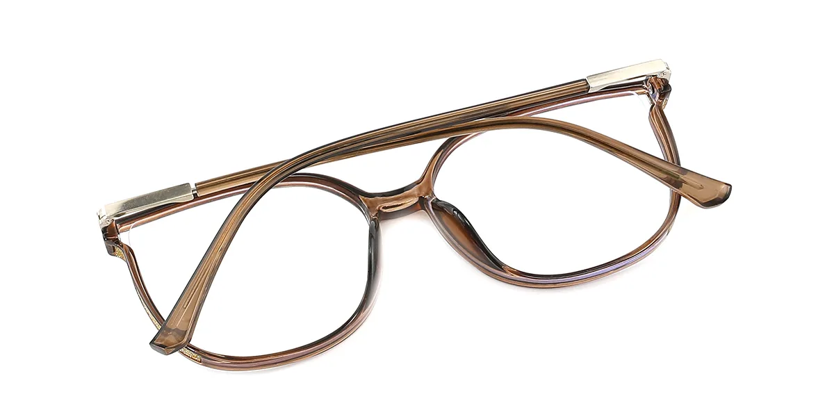 Brown Rectangle Unique Gorgeous  Eyeglasses | WhereLight