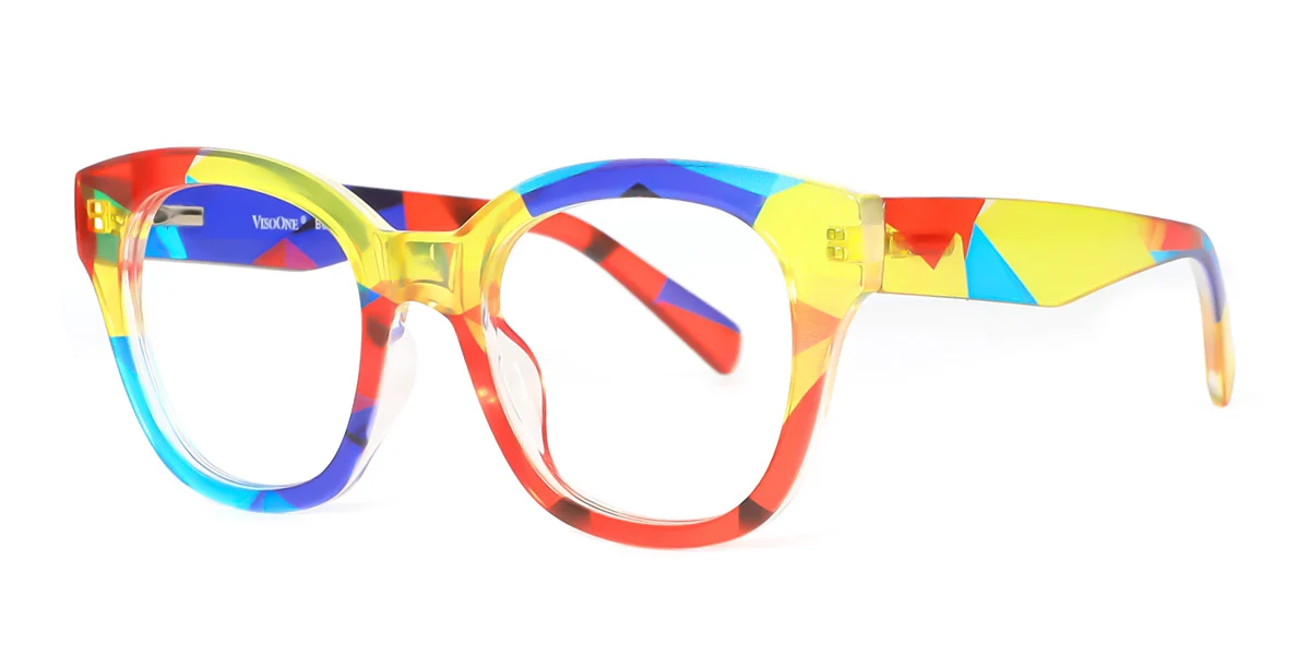 Multicolor Rectangle Gorgeous Custom Engraving Eyeglasses | WhereLight