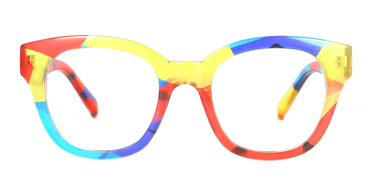 Multicolor Rectangle Gorgeous Custom Engraving Eyeglasses | WhereLight