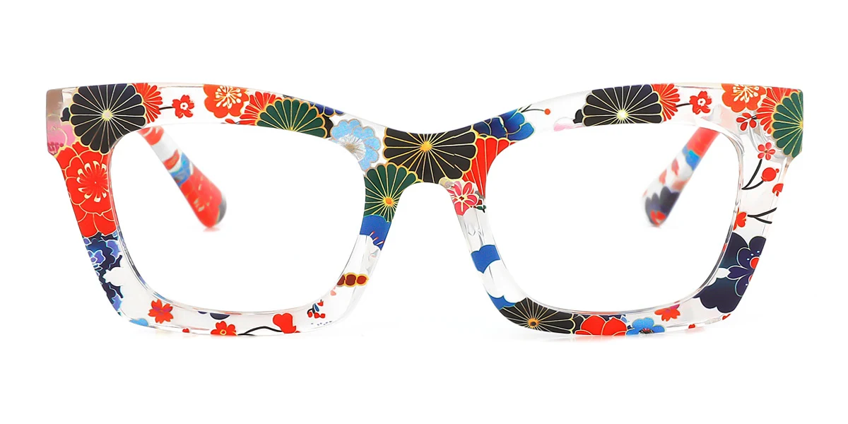 Red Rectangle Unique  Eyeglasses | WhereLight