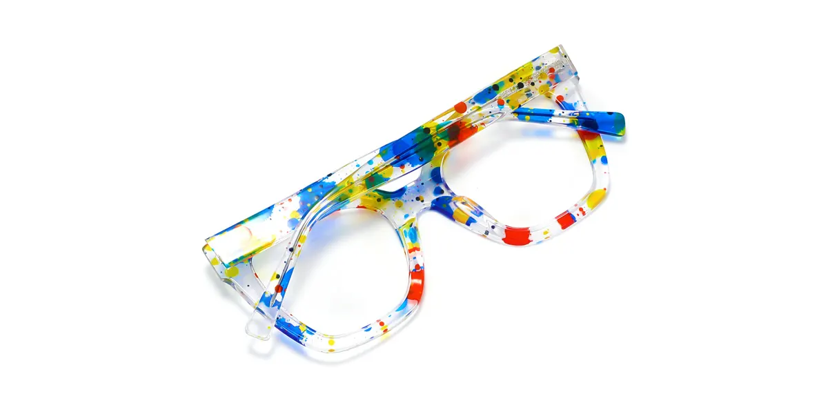 Floral Rectangle Unique Custom Engraving Eyeglasses | WhereLight